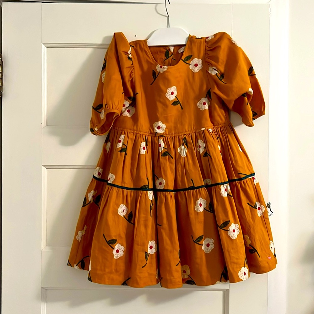Pink Chicken Girls Maribelle Dress - Gold Flower